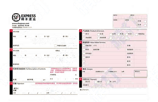 顺丰速运国内(2014)打印模板