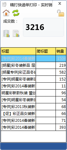 实时订单销量概况1